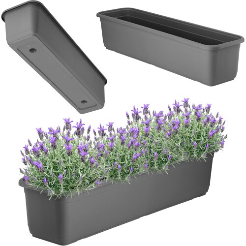 KADAX Balkonski lonec 60 cm Cvetlični lonec Balkonsko stojalo za rože Antracit, (5000353373) Cene