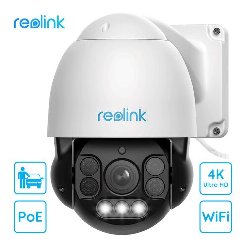 Reolink RLC-823A, PoE, PTZ, 4K-UHD, 8MB, AI, nočno snemanje, vrtljiva, upravljanje na daljavo kamera Cene