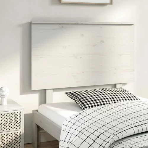 vidaXL Uzglavlje za krevet bijelo 94 x 6 x 82,5 cm od masivne borovine