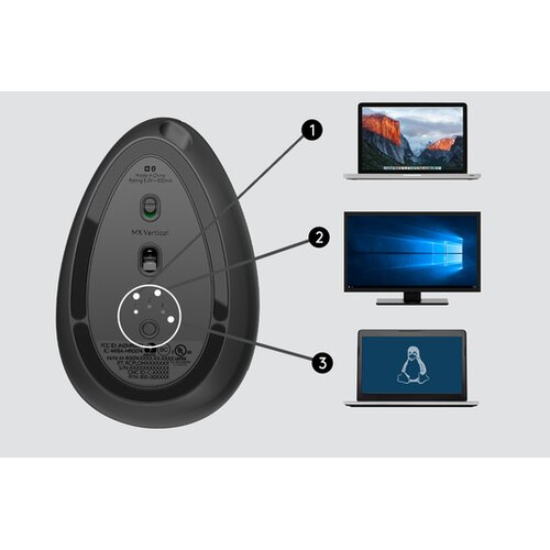 Logitech MX Vertical Bluetooth Mouse &amp;ndash; GRAPHITE Slike