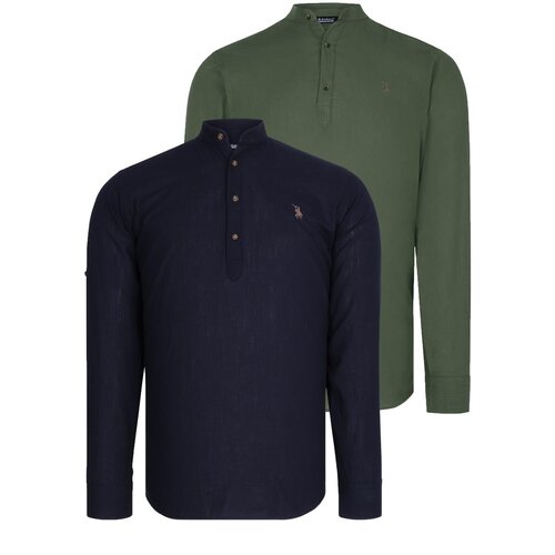 Dewberry DOUBLE SET G783 JUDGE COLLAR SHIRT-NAVY-KHAKI Cijene