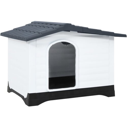 vidaXL Pasja uta siva 90,5x68x66 cm polipropilen Cene