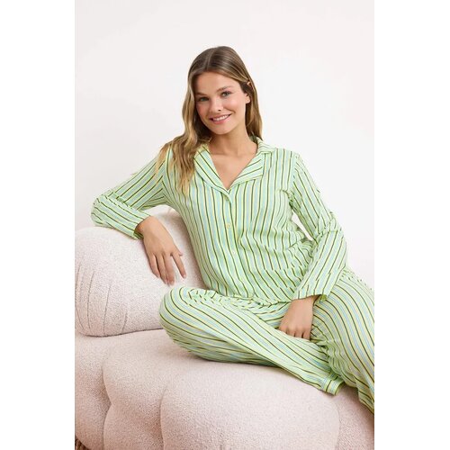 TRENDYOLMILLA Ženski set pidžame Thmaw24Pt00144, Žuti Cene