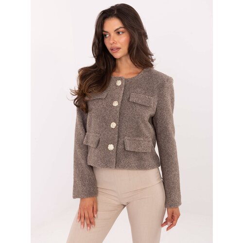 RUE PARIS Jacket-IT-KR-FL9586.64-dark beige Slike