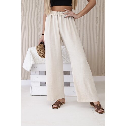 Kesi Włoski Wide-leg trousers beige Cene
