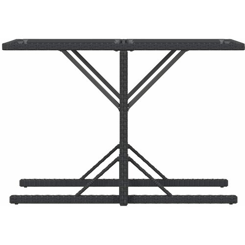  3-dijelni bistro set s jastucima crni od poliratana Slike