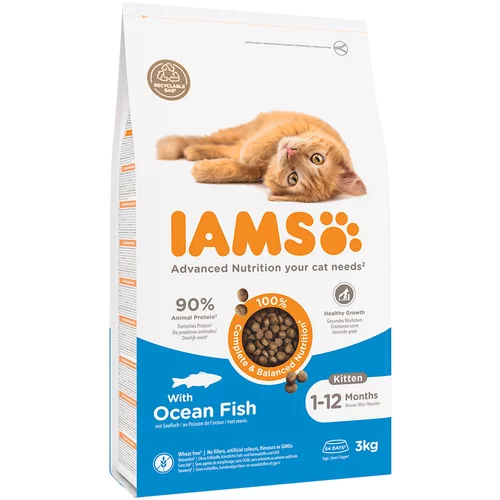 IAMS for Vitality Kitten s morskom ribom - 2 x 3 kg