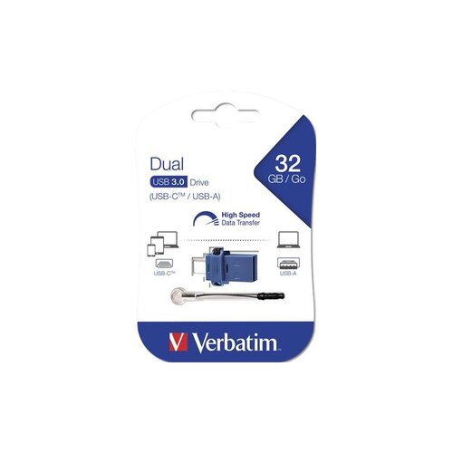 Verbatim DUAL 32GB USB 3.0+USB-C USB memorija Slike