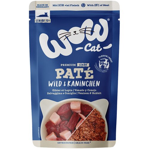 WOW Cat Varčno pakiranje Senior Paté 24 x 125 g - Divjačina in zajec Cene
