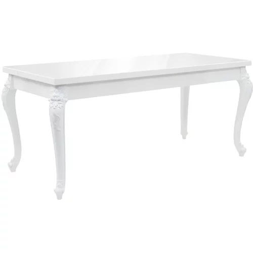  Jedilna miza 179x89x81 cm visok sijaj bele barve