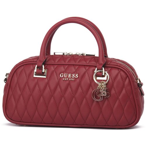 Guess Ročne torbice RED VALLA SMALL SATCHEL Rdeča Slike