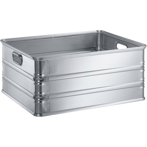 Zarges transportni in podstavni voziček za posode za zlaganje iz aluminija, prostornina 117 l, primerno za transport na valjčnih progah Slike