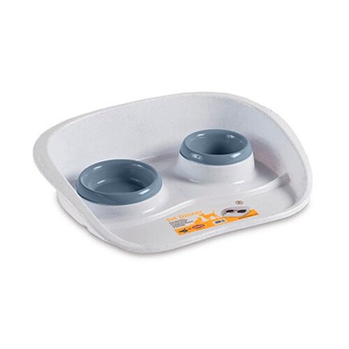 STEFANPLAST set dinner, podstavek in posode - sivo modra - 0,25+0,3 l Slike