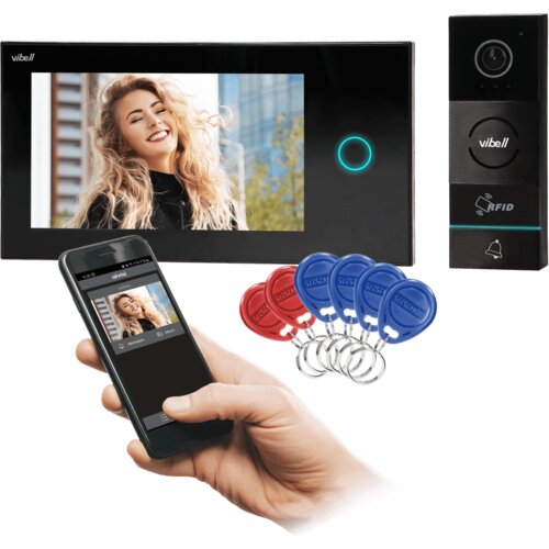 Vibell Video interfon 7" VI-VID-WI-1068/B, Crni Cijene