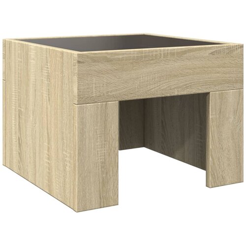 Noćni ormarić s beskonačnim LED boja hrasta sonome 40x40x30 cm Slike