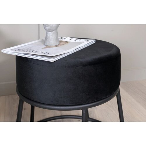Venture Home okrugli puf Petra (art. 15573-888) ⌀45,5 &amp;times; 46,5 cm, crna Slike