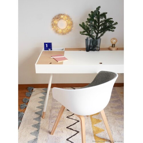 Lorena Canals Preproga iz bombaža Azteca Natural Vintage Blue - 120x160 cm Slike