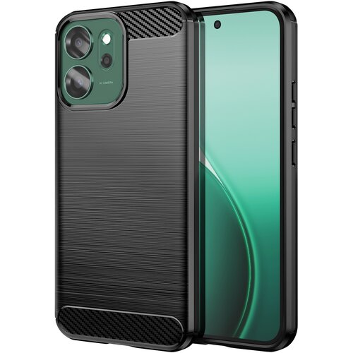 AVIZAR Ovitek za Oppo Reno 14F / 14 FS iz silikona z učinkom ogljika, bru&scaron;ena tekstura, Črna, (5000189378) Cene