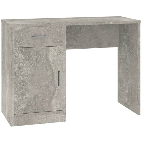Maison Chic Pisalna miza - pisarniška miza - Računalniška miza s predalom in omarico betonsko siva 100x40x73 cm, (21785177) Cene