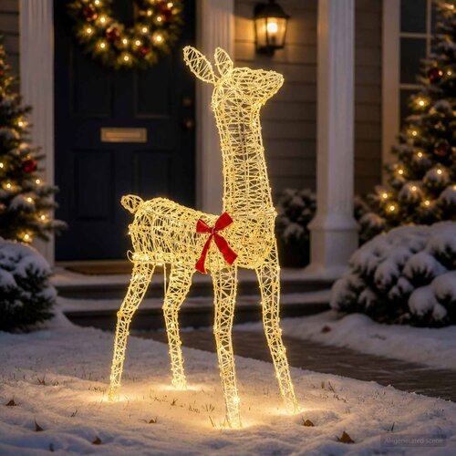 3D Božićni irvas LOVIISA 110 LED lampica Topla bijela Cene
