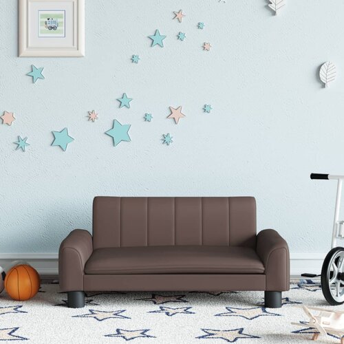 vidaXL Dječja fotelja smeđa 70x45x30 cm od umjetne kože Cijene