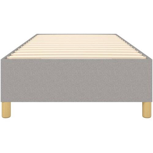  Okvir za krevet s oprugom svjetlosivi 90x200 cm od tkanine Slike