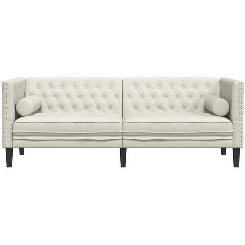  Trosjed Chesterfield s jastučićima krem bar&amp;scaron;unasti Slike