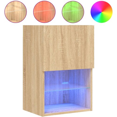 VidaXL TV omarica z LED lučkami sonoma hrast 40,5x30x60 cm, (5000009970) Slike