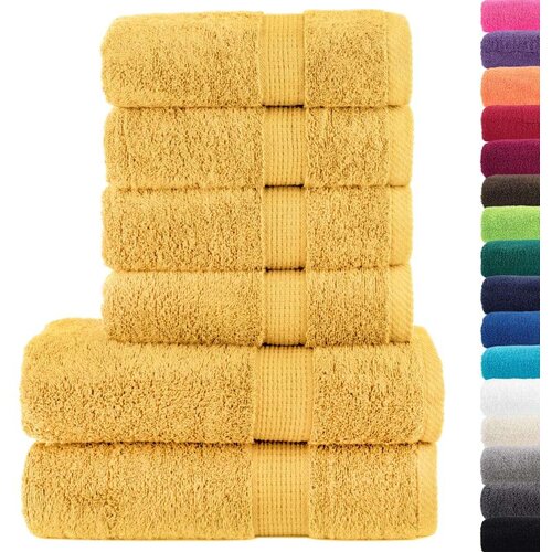  6-dijelni vrhunski set ručnika SOLUND zlatni 600 gsm Slike