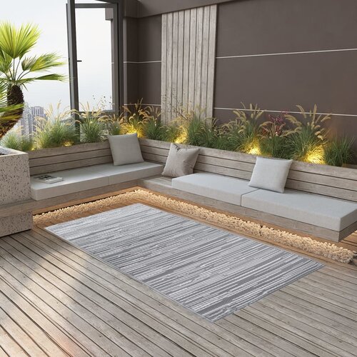 vidaXL Zunanja preproga siva 160x230 cm PP, (20764555) Cene