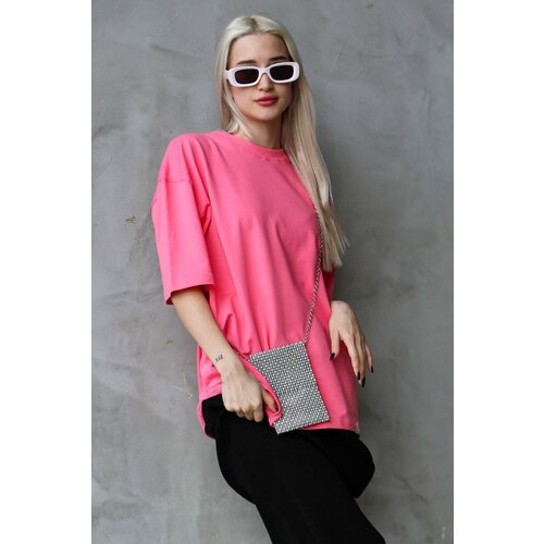 Madmext t-shirt - pink - oversize Slike