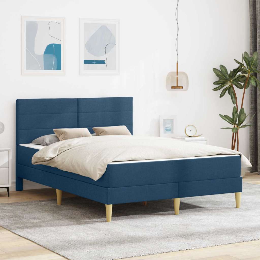  Okvir za krevet Plava 120 x 200 cm Poliester Cijene