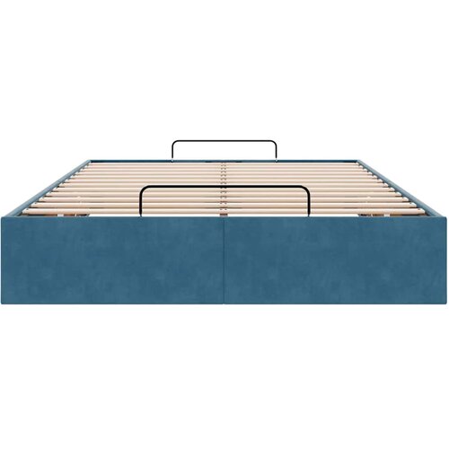 VidaXL Okvir za krevet bez madraca tamnoplavi 120x190 cm bar&amp;scaron;unasti Slike