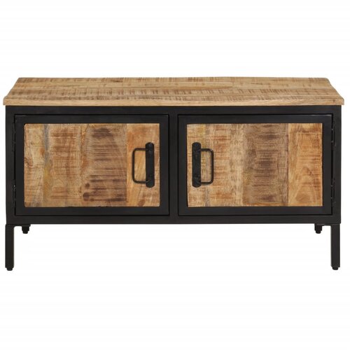 Maison Chic Klubska mizica - kavna mizica - Nizka mizica 80x50x40 cm trden robusten mangov les, (21753589) Slike