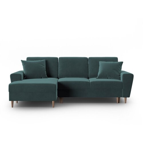 Cosmopolitan Design Petrolej zelena baršunasti sklopiva/s prostorom za odlaganje kutna garnitura (s lijevim kutom/s ležaljkom) Kyoto – Cijene