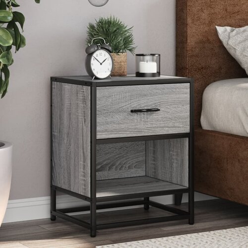 VidaXL Nočna omarica 2 kosa siva sonoma 40x31x50 cm inženirski les Slike