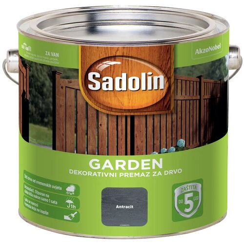 Sadolin Lazura za drvo Garden antracit, 2,5 L Slike
