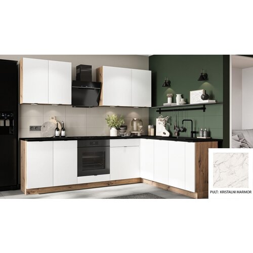 Stolkar KUTNI KUHINJSKI SASTAV GIANNA 200x260 CM - KRISTALNI MARMOR Slike