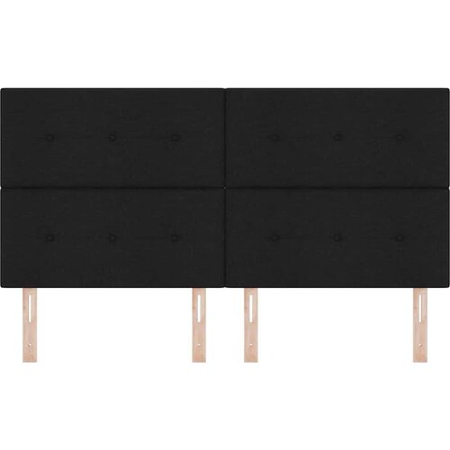  LED glava kreveta S LED lampica Crna 180 cm Poliester Slike