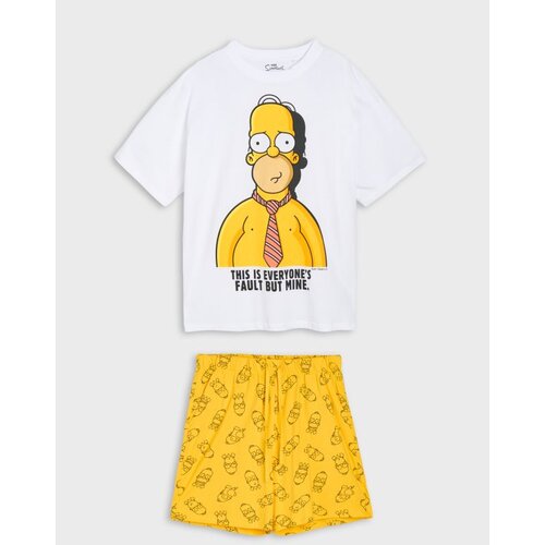Sinsay Dvodijelna pamučna pidžama s printom The Simpsons Cijene