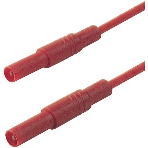 SKS Hirschmann 4 mm safety test lead\, silicone\, 2x plugs straight\, 200 cm, (20423160) Cene