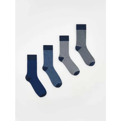 Reserved Men`s socks - mornarsko modra