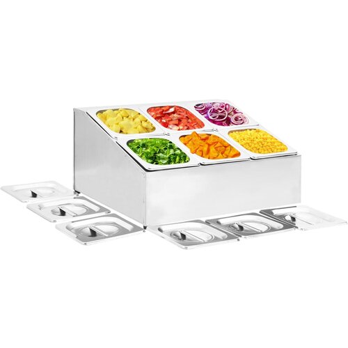 vidaXL Držač Gastronorm za 6 posuda GN 1/6 od nehrđajućeg čelika Cijene