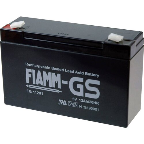 FIAMM PB-6-12 FG11201 svinčeni akumulator 6 V 12 Ah svinčevo-koprenast (Š x V x G) 151 x 99 x 50 mm ploščati vtič 4\,8 mm brez vzdrževanja\, nizko samopraznjenje\, vds certifikacija, (20438663) Cene