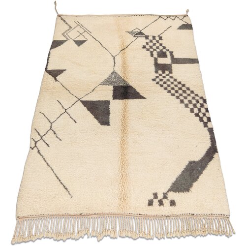 RugsX Preproge BERBER preproga MR1801 Beni Mrirt ročno tkana 150x240 cm Bež Cene