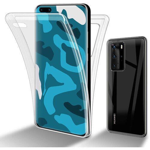 Cadorabo Huawei P40 PRO/P40 PRO+ in transparentno - 360&deg; za&scaron;čita celotnega telesa - Za&scaron;čita spredaj in zadaj, vsestranska za&scaron;čita s &scaron;čitnikom zaslona, (20860604) Cene