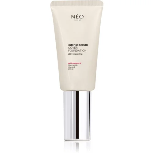 NEO MAKE UP Intense Serum Cover Foundation tekući puder za prirodni izgled SPF 30 nijansa 00 Alabaster 30 ml