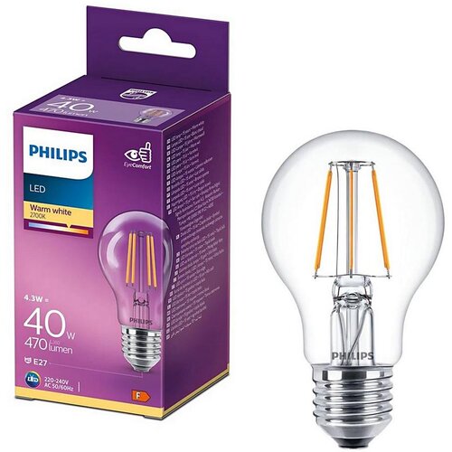 Philips led sijalica vintage A60 E27/4,3W/230V 2700K Cene