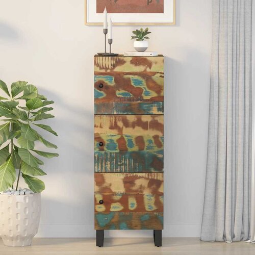  Visoka komoda s 3 vrata 40x33x110 cm obnovljeno drvo i željezo Cijene
