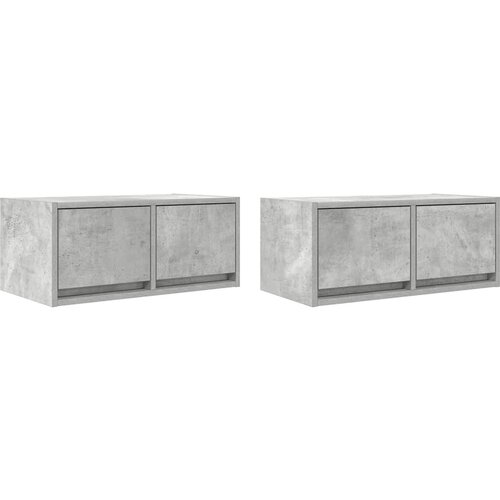 vidaXL TV omarica 2 kosa betonsko siva 60x31x25,5 cm inženirski les, (21829759) Cene